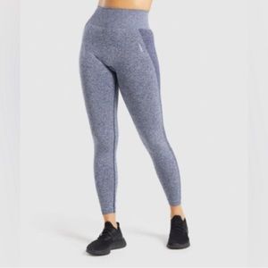 Gymshark Marl Blue Flex Seamless High Waisted Leggings